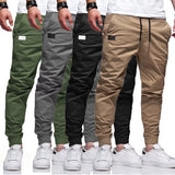 Men's Casual Sports Jogger Pants with Multi-Pocket Design